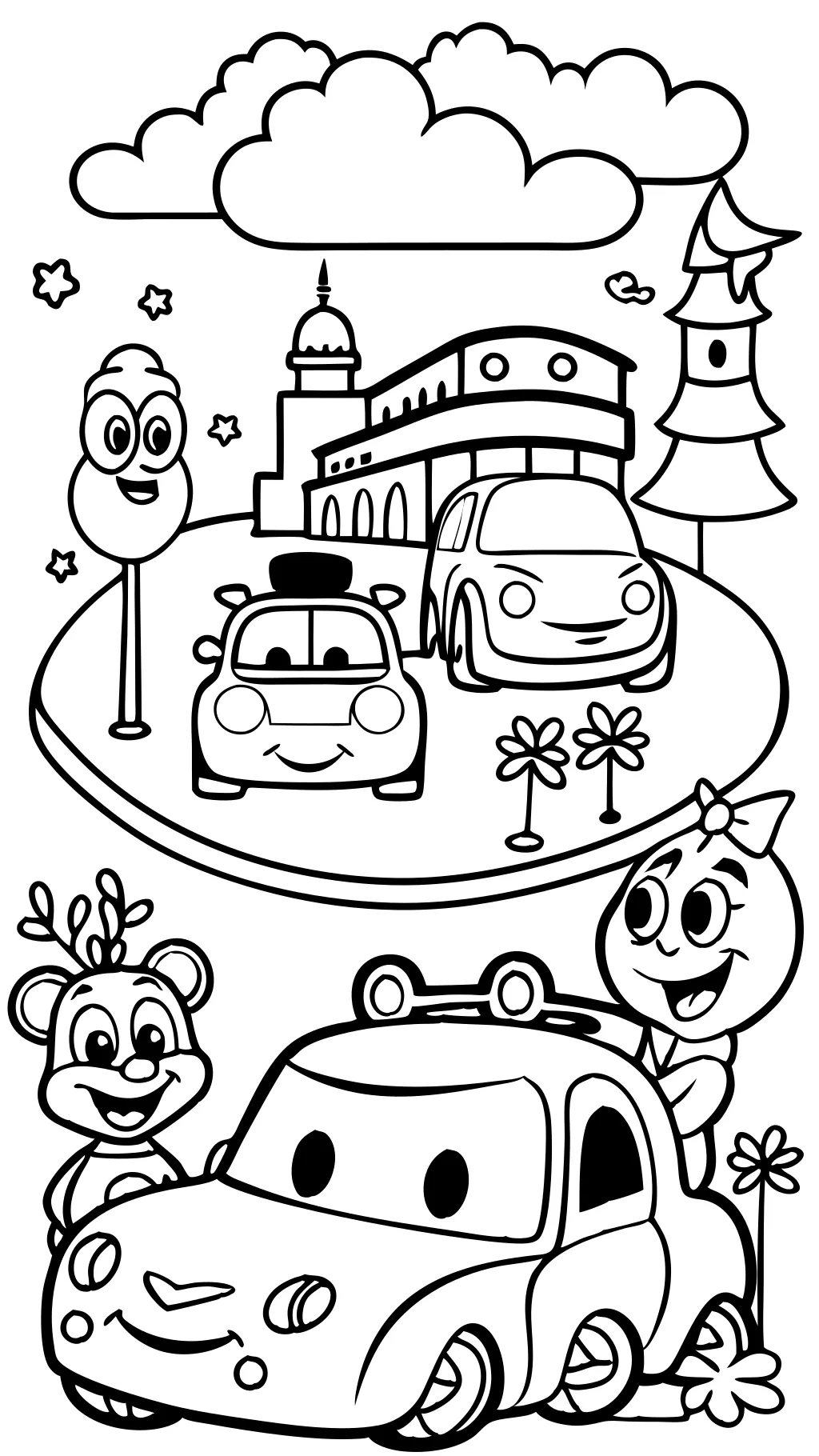 coloriage de voitures Disney